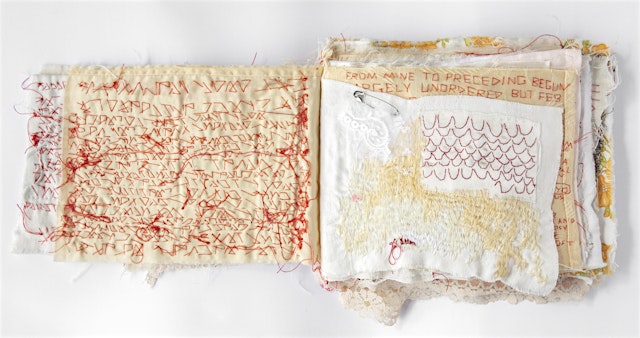 My textile-based artist book Hold Hands Spring Tide has been selected as the Book of the Month at Artspace Mackay. If you are in the area, visitors can view the book with assistance from staff, up close and in detail.